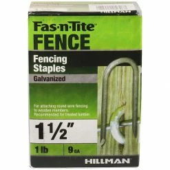 New ⌛ Hillman #9 1 LB Box Hot Dipped Galvanized Fence Staple, 461299, 1-1/2 IN 👏 -Farm & Ranch Equipment Shop sftp a s assets20201209000000646