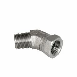 New ⌛ Apache Style 1503 Male Pipe Thread Female Pipe Thread 45 Deg Swivel Hydraulic Adapter, 3/8 IN x 3/8 IN, 39005475 👏