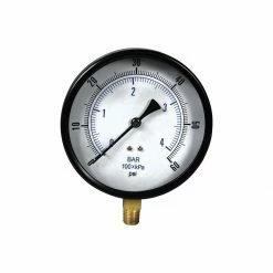 Buy ❤️ Apache 60 PSI Dry Pressure Gauge with 1/4 IN Male Pipe Thread Lower Mount, 4-1/2 IN, 99019273 🤩
