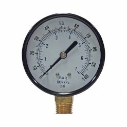 Cheap 🔔 Apache 100 PSI Dry Pressure Gauge with 1/4 IN Male Pipe Thread Lower Mount, 4-1/2 IN, 99019274 ❤️