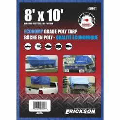 Top 10 💯 Erickson Economy Grade Poly Tarp, Blue, 57001, 8 FT x 10 FT 😀