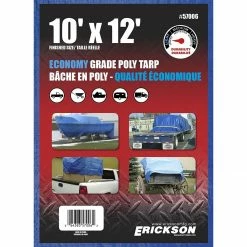 Cheapest 😀 Erickson Economy Grade Poly Tarp, Blue, 57006, 10 FT x 12 FT 🌟