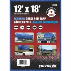 Discount ✨ Erickson Economy Grade Poly Tarp, Blue, 57008, 12 FT x 18 FT 🔥