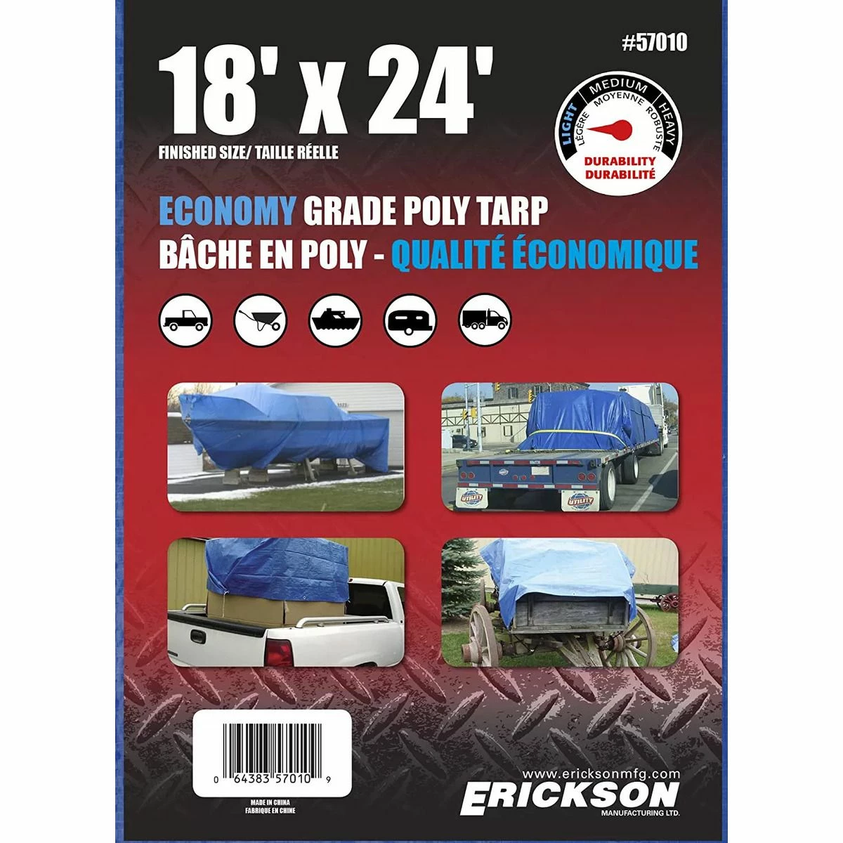 Flash Sale 😉 Erickson Economy Grade Poly Tarp, Blue, 57010, 18 FT x 24 FT 👍 1 Flash Sale 😉 Erickson Economy Grade Poly Tarp, Blue, 57010, 18 FT x 24 FT 👍