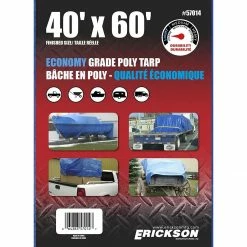 Budget 😍 Erickson Economy Grade Poly Tarp, Blue, 57014, 40 FT x 60 FT 🔥
