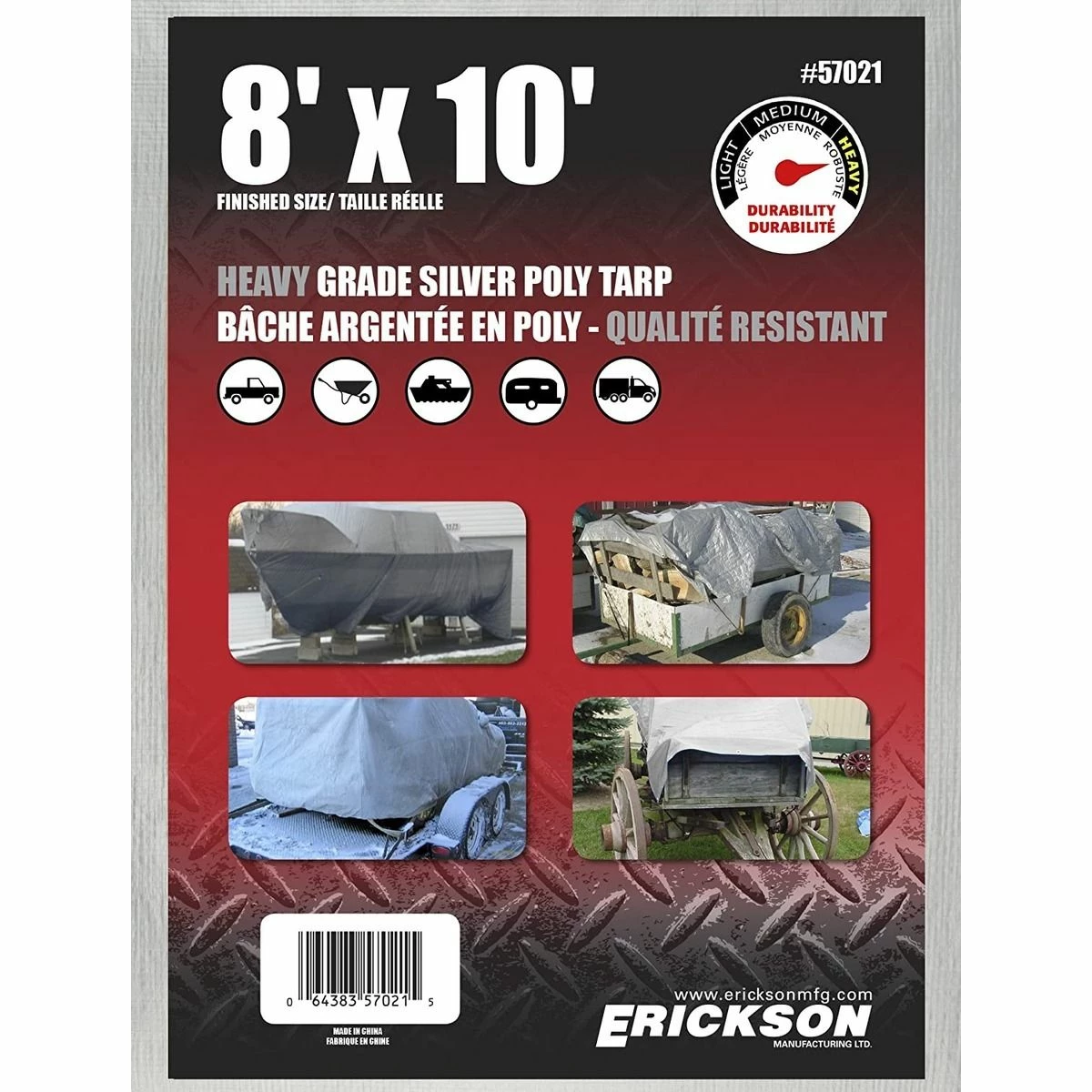Buy 🎉 Erickson Heavy-Grade Poly Tarp, Silver, 57021, 8 FT x 10 FT 😍 1 Buy 🎉 Erickson Heavy-Grade Poly Tarp, Silver, 57021, 8 FT x 10 FT 😍