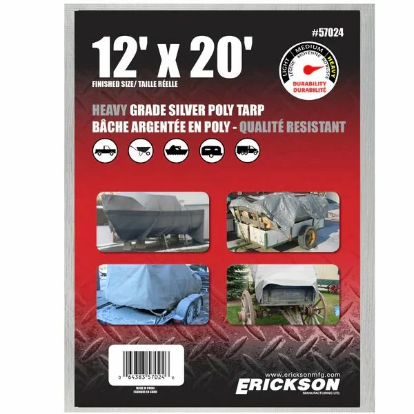 Discount 👍 Erickson Heavy-Grade Poly Tarp, Silver, 57024, 12 FT x 20 FT 🤩 1 Discount 👍 Erickson Heavy-Grade Poly Tarp, Silver, 57024, 12 FT x 20 FT 🤩