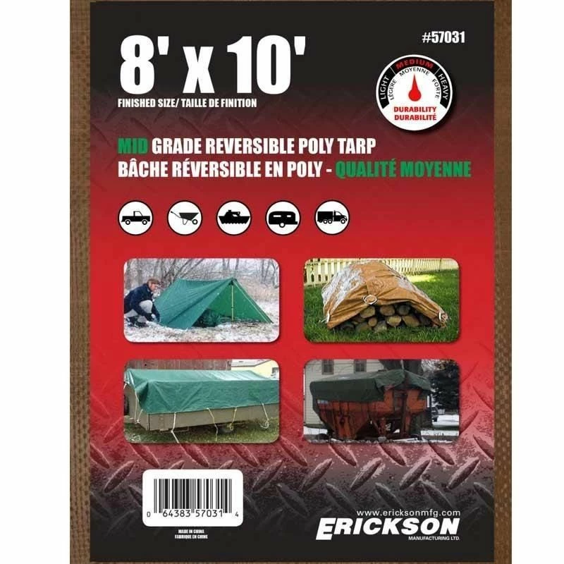 Deals ๐ Erickson Mid-Grade Reversible Poly Tarp, Brown / Green, 57031, 8 FT x 10 FT ๐ 1 Deals ๐ Erickson Mid-Grade Reversible Poly Tarp, Brown / Green, 57031, 8 FT x 10 FT ๐