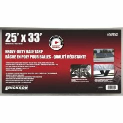 Flash Sale ✨ Erickson Heavy-Duty Bale Tarp, Silver, 57052, 25 FT x 33 FT ✔️