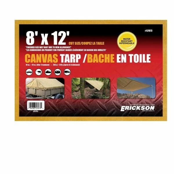 Buy ๐ฅ Erickson Canvas Tarp, 57073, 8 FT x 12 FT ๐ 1 Buy ๐ฅ Erickson Canvas Tarp, 57073, 8 FT x 12 FT ๐